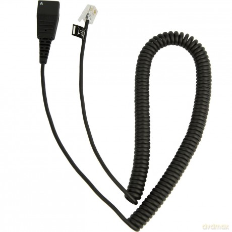 Jabra: Jabra Qd Cord, Coiled, Mod. Plug 2m Telephony Cable - Telephony Cables [CD]