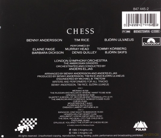 Chess soundtrack (Benny Andersson) [2CD]
