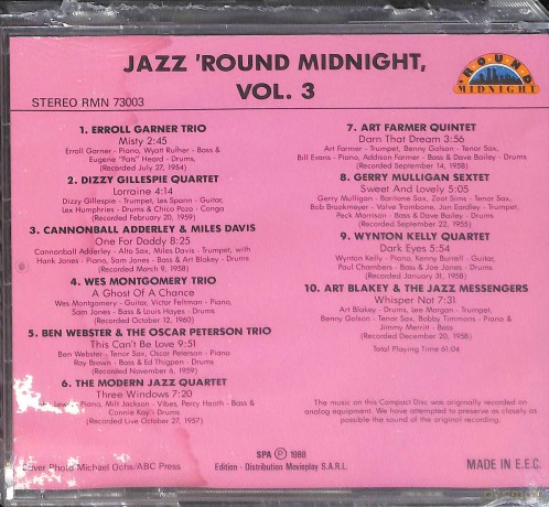 Jazz Round Midnight Vol.3 [CD]