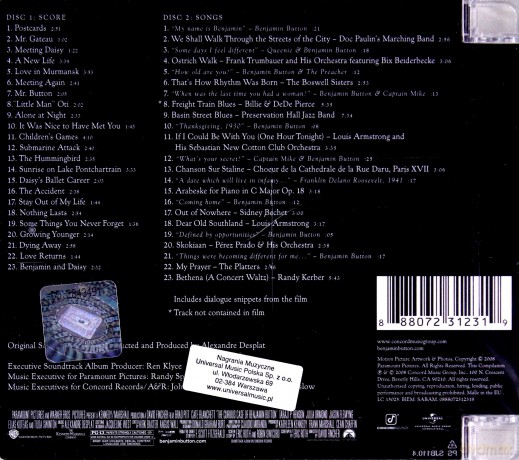Curious Case of Benjamin Button soundtrack (Ciekawy Przypadek Benjamina Buttona) [2CD]