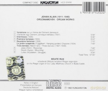 Alain Jehan: Jehan Alain Organ Works [CD]