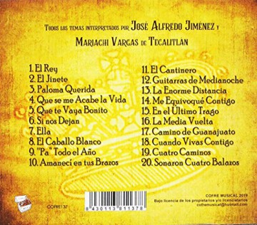 Jose Alfredo Jimenez: Jose Alfredo Jimenez Con Mariachi Vargas De Tecalitlan [CD]