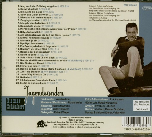 Dieter Schonherr: Jugensunden [CD]