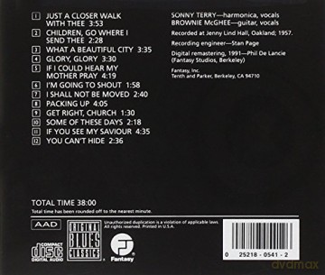 Sonny Terry: Just a Closer Walk With [CD]