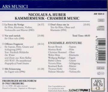 Nicolaus A. Huber: Kammermusik [CD]