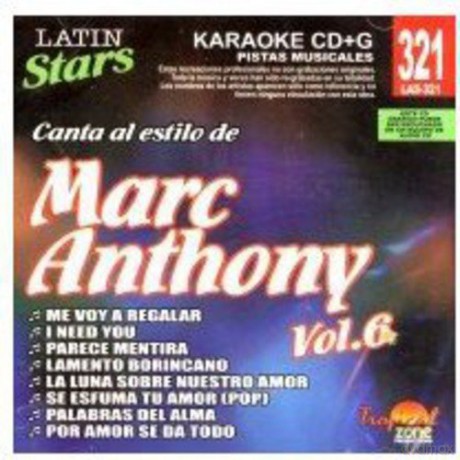 Marc Anthony: Karaoke: Marc Anthony 6 - Latin Stars Karaoke [CD]