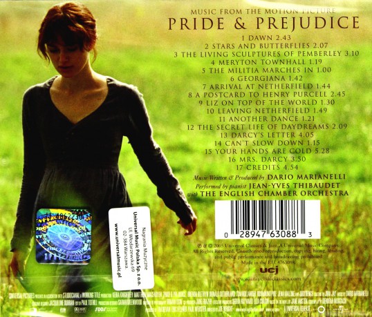 Pride & Prejudice soundtrack (Duma i Uprzedzenie) [CD]