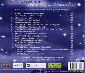 Classical 102.1 Kdfc Presents: Kdfc Classical Christmas 3 [CD]