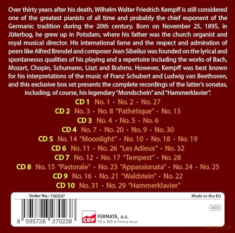 Wilhelm Kempff: Kempff Plays Beethoven [CD]