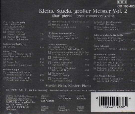 Kleine Stucke Grober Meister Vol.2: Kleine Stucke Grober Meister Vol2 [CD]