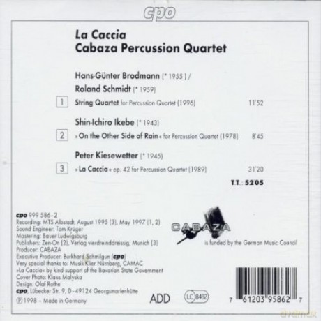 Cabaza Percussion Qrt: La Caccia: Cabaza Percussion Quartet [CD]