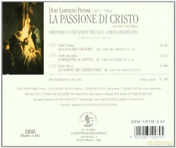Lorenzo Perosi: La Passione Di Cristo Secondo San Marco [CD]