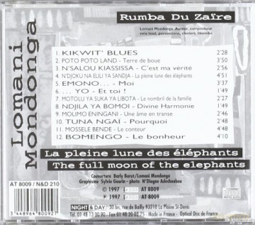 Lomani Mondonga: La Pleine Lune Des Elephants [CD]
