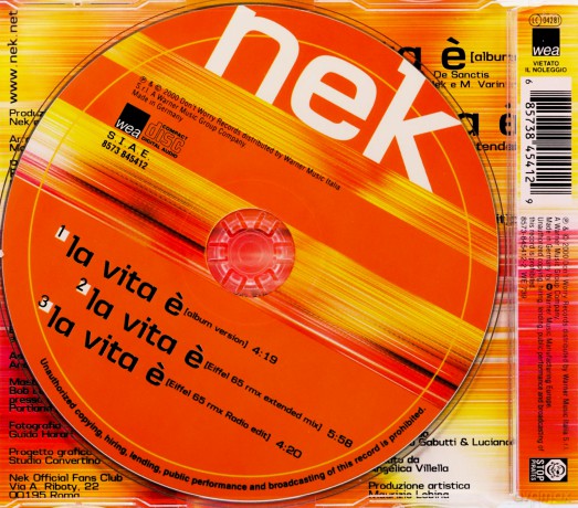Nek: La Vita E [CD]