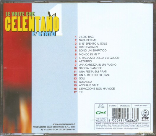 Adriano Celentano: Le Volte Che Celentano e' Stato 1 [CD]