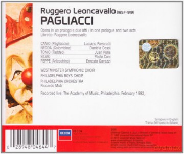 Pavarotti & Philadelphia Orchestra & Muti: Leoncavallo: Pagliacci [CD]
