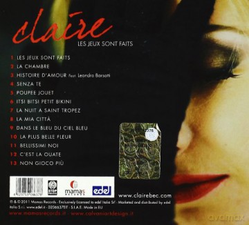 Claire: Les Jeux Sont Fait [CD]