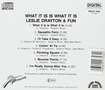 Leslie Drayton: Leslie Drayton Fun - What It Is Is What It Is [CD]