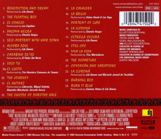 Frida soundtrack (Elliot Goldenthal) [CD]