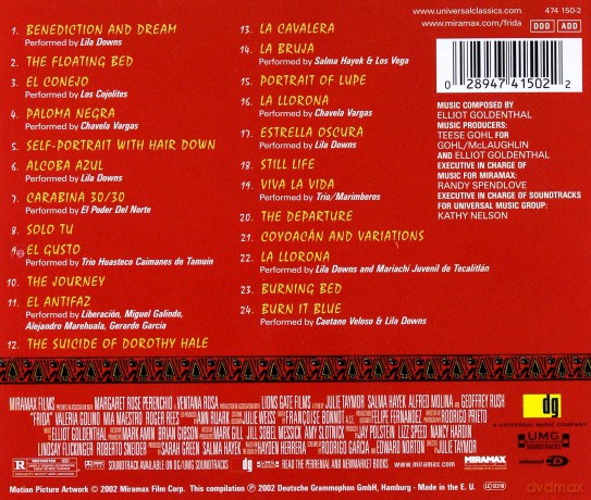 Frida soundtrack (Elliot Goldenthal) [CD]