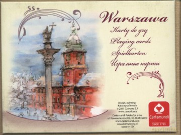 WARSZAWA AKWARELE - komplet brydżowy 2x55 kart [KARTY]