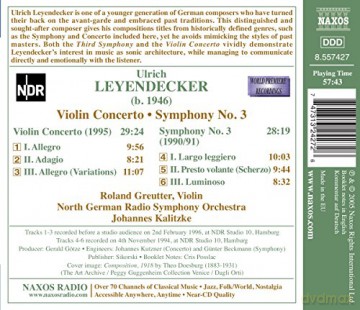 U. Leyendecker: Leyendecker - Violin Concerto; Symphony No 3 [CD]