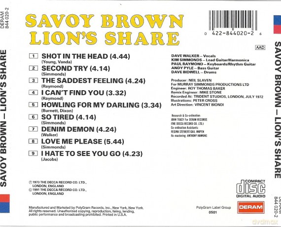 Savoy Brown: Lion's Share [CD]