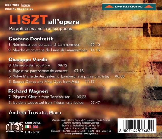Andrea Trovato: Liszt: All'opera [CD]