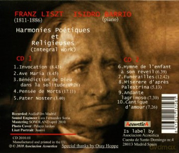 Franz Liszt: Liszt: Liszt: Harmonies PoTiques Et Religieuses [2CD]