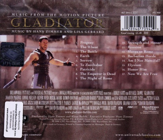 Gladiator soundtrack [CD]