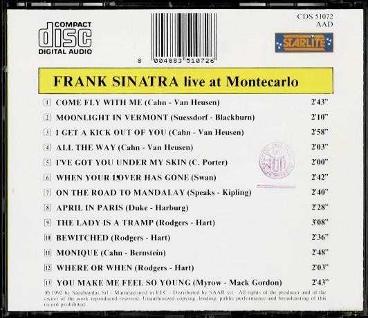 Frank Sinatra: Live At Montevideo [CD]