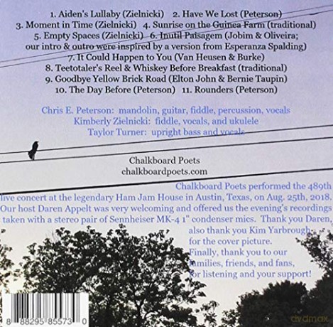 Chalkboard Poets: Live At The Legendary Ham Jam House [CD]