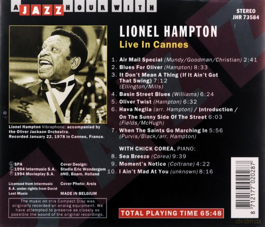Lionel Hampton: Live in Cannes [CD]