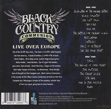 Black Country Communion: Live Over Europe [CD]