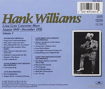 Hank Williams: Long Gone Lonesome Blues [CD]