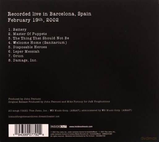 Dream Theater: Lost Not Forgotten Archives: Master Of Puppets [CD]