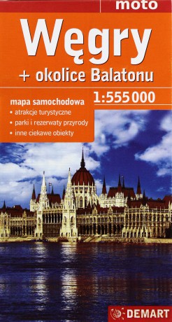 Węgry okolice Balatonu mapa samochodowa [KSIĄŻKA]