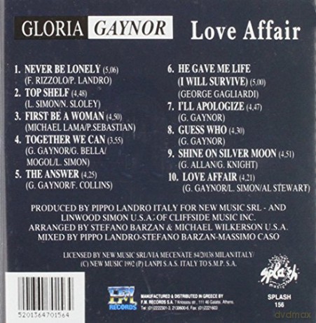 Gloria Gaynor: Love Affair [CD]