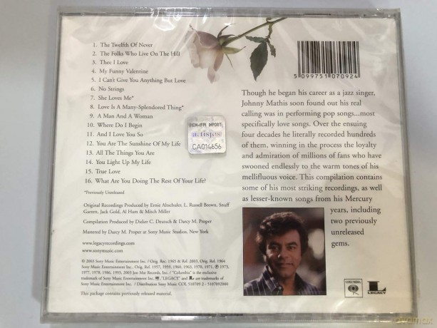 Johnny Mathis: Love Songs [CD]