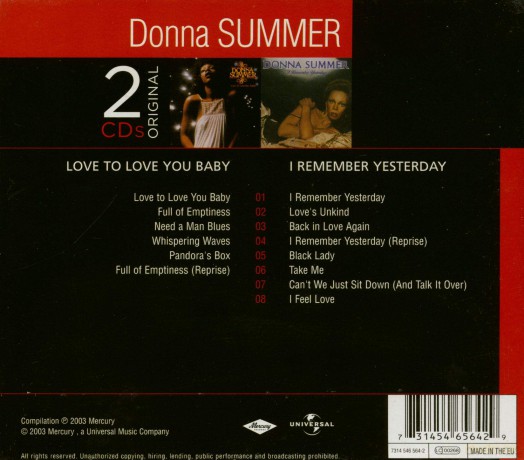 Donna Summer: Love to Love You Baby/remember Yesterday [2CD]