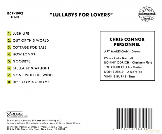Chris Connor: Lullabys for Lovers [CD]