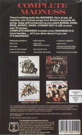 Madness: Madness - Complete Madness [CD]