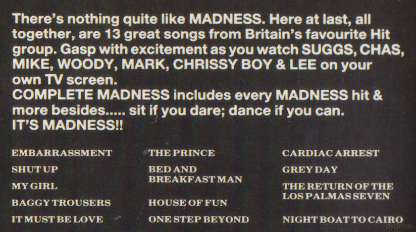 Madness: Madness - Complete Madness [CD]