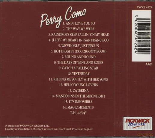 Perry Como: Magic Moments [CD]