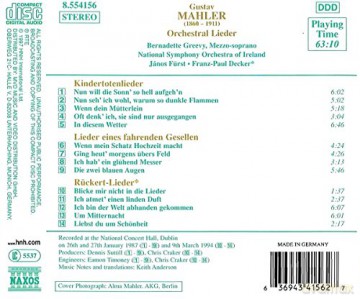 Bernadette Greevy: Mahler - Song Cycles [CD]