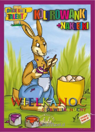 Wielkanoc. Stół wiekanocny - kolorowanki+naklejki [KSIĄŻKA]