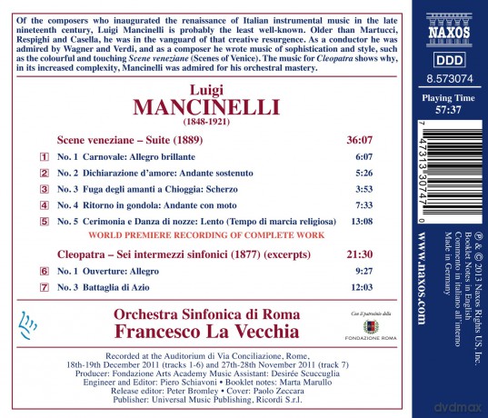 L. Mancinelli: Mancinelli: Scene Veneziane [CD]