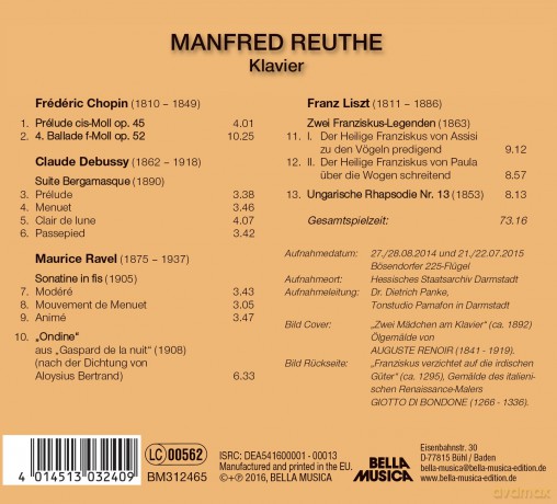 Manfred Reuthe: Manfred Reuthe-Klavier [CD]