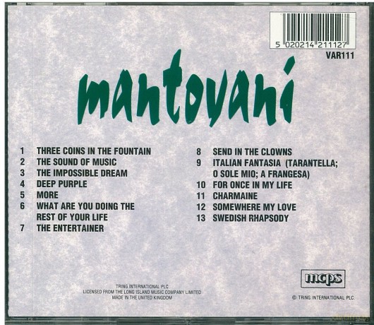 Mantovani: Mantovani. The Essential Collection. Volume 3. Scarce 13 Track. Vgc. Var111. 5020214211127. [CD]