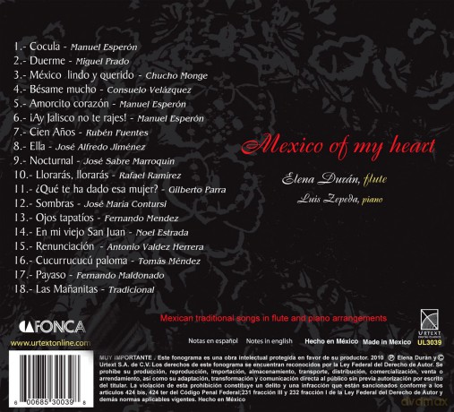 Duran: Mexico De Mi Corazon [CD]
